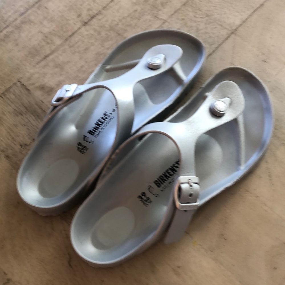 Birkenstock EVA sandals- silver, size 39